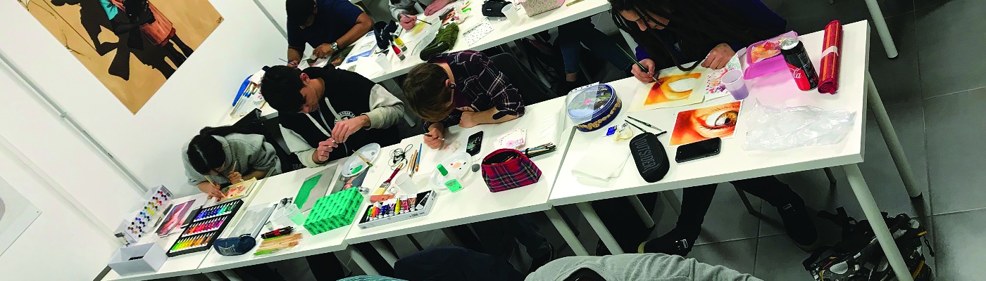 Aula Scuola Comics sede di Roma        corso ILLUSTRAZIONE • Formula INTENSIVE